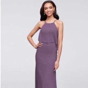 Chiffon wisteria bridesmaid/special event dress